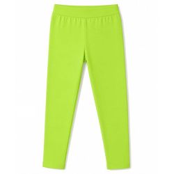 Pine Kids Cotton Lycra Knit Full Length Solid Colour Leggings Pack of 2 - Limegreen & Pink