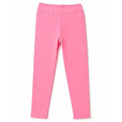 Pine Kids Cotton Lycra Knit Full Length Solid Colour Leggings Pack of 2 - Limegreen & Pink