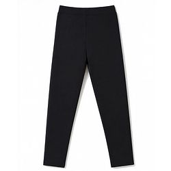 Pine Kids Cotton Lycra Knit Full Length Solid Colour Leggings Pack of 2 - Black & Maroon