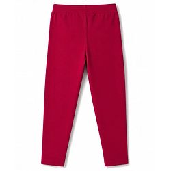 Pine Kids Cotton Lycra Knit Full Length Solid Colour Leggings Pack of 2 - Black & Maroon