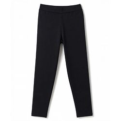 Pine Kids Cotton Lycra Knit Full Length Solid Colour Leggings Pack of 2 - Black & Maroon