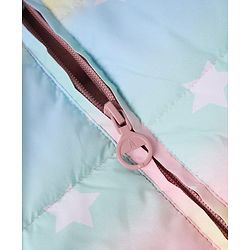 Pine Kids Woven Jacket with Full Sleeves and Star Print - Light Blue