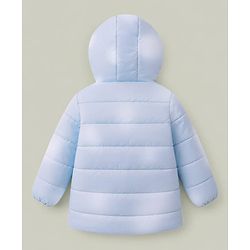 Pine Kids Woven Hooded Jacket with Full Sleeves - Blue