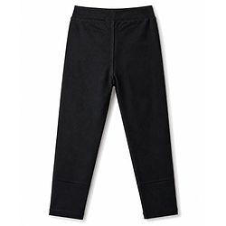 Pine Kids Cotton Lycra Knit Full Length Butterfly Glitter Printed Leggings - Black