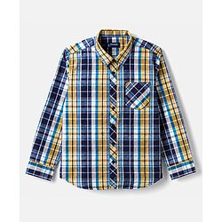 Pine Kids Cotton Woven Half Sleeves Checks Shirt With Printed T-Shirt - Multicolor