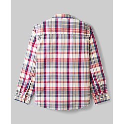 Pine Kids Cotton Woven Half Sleeves Checks Shirt With Printed T-Shirt - Multicolor