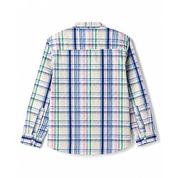 Pine Kids Cotton Woven Half Sleeves Checks Shirt With Printed T-Shirt - Multicolor