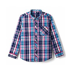 Pine Kids Cotton Woven Half Sleeves Checks Shirt With Printed T-Shirt - Multicolor
