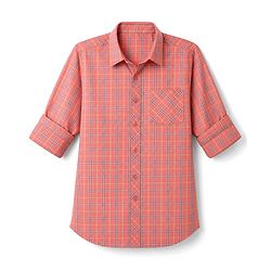 Pine Kids Cotton Woven Checks Shirt with Full Sleeves - Orange