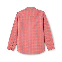 Pine Kids Cotton Woven Checks Shirt with Full Sleeves - Orange