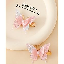 Pine Kids Butterfly Alligator Clips  Free Size - Pink