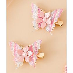 Pine Kids Free Size Bow & Butterfly Clips - Multicolor