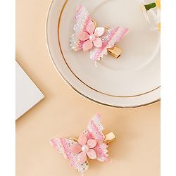 Pine Kids Free Size Bow & Butterfly Clips - Multicolor