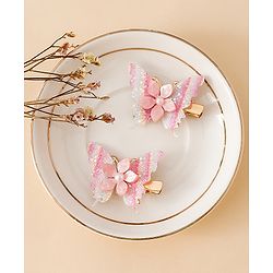 Pine Kids Free Size Bow & Butterfly Clips - Multicolor