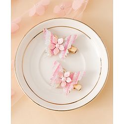 Pine Kids Free Size Bow & Butterfly Clips - Multicolor