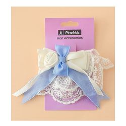 Pine Kids Bow & Butterfly Hair Clips Free Size - Blue