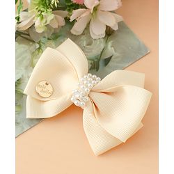 Pine Kids Bow & Butterfly Hair Clips Free Size -Beige