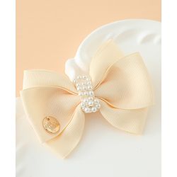 Pine Kids Bow & Butterfly Hair Clips Free Size -Beige