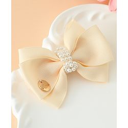 Pine Kids Bow & Butterfly Hair Clips Free Size -Beige