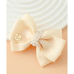 Pine Kids Bow & Butterfly Hair Clips Free Size -Beige