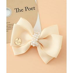 Pine Kids Bow & Butterfly Hair Clips Free Size -Beige