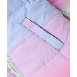 Pine Kids Woven Hooded Jacket with Full Sleeves - Pink