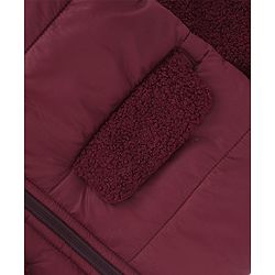 Pine Kids Woven Hooded Jacket with Full Sleeves - Red