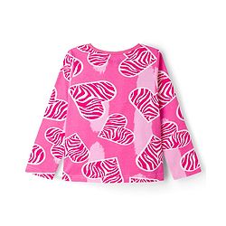 Pine Kids Cotton Knit Full Sleeves Co-Ords T-Shirt & Pyjama Night Suit With Heart Print - Pink