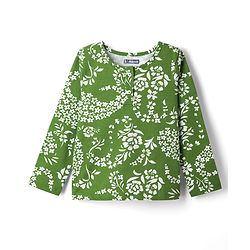 Pine Kids 100% Cotton Knit Full Sleeves Floral Printed Co-Ords T-Shirt & Pyjama Night Suit - Green