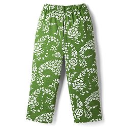 Pine Kids 100% Cotton Knit Full Sleeves Floral Printed Co-Ords T-Shirt & Pyjama Night Suit - Green