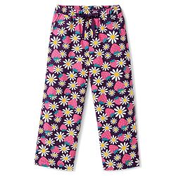 Pine Kids Cotton Knit Full Sleeves Heart & Floral Printed T-Shirt & Pajama Night Suit - Purple