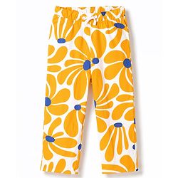 Pine Kids Cotton Knit Full Sleeves Floral Printed T-Shirt & Pajama Night Suit - Blue