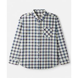 Pine Kids 100% Cotton Woven Full Sleeves Checks Shirts and T-Shirt With High Five Print - Green