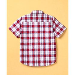 Pine Kids 100% Cotton Woven Half Sleeves Shirt and Tank Top Set with Best Together Text Print - Red