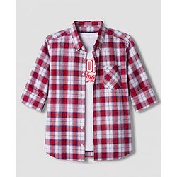 Pine Kids 100% Cotton Woven Full Sleeves Checked Shirt and T-shirt with California Text Print - Red