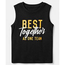 Pine Kids 100% Cotton Woven Full Sleeves Checks Shirts and T-Shirt With Best Together As One Team Text Print - Orange