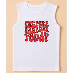 Pine Kids 100% Cotton Woven Half Sleeves Checked Shirt and T-Shirt with Inspire Someone Today Text Print in Red