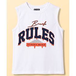 Pine Kids Cotton Woven Full Sleeves Checks Shirt with Tank T-Shirt - Orange