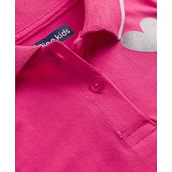 Pine Kids 100% Cotton Knit Sleeveless Hearts Printed Frock - Pink