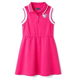 Pine Kids 100% Cotton Knit Sleeveless Hearts Printed Frock - Pink