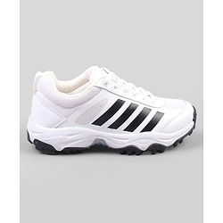 Pine Active Lace Closure Cricket Shoes - White & Black