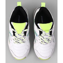 Pine Active Slip On Cricket Shoes  - White/Neon