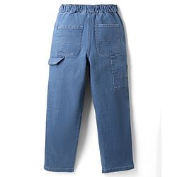 Pine Kids Cotton Denim Woven Jeans Solid - Blue