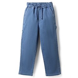 Pine Kids Cotton Denim Woven Jeans Solid - Blue