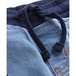Pine Kids Denim Woven Full Length Jeans With Text Print - Navy Blue