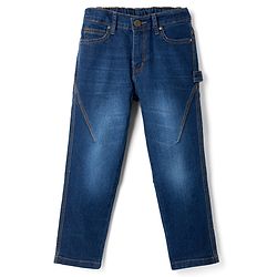 Pine Kids Woven Full Length Denim Jeans - Navy Blue