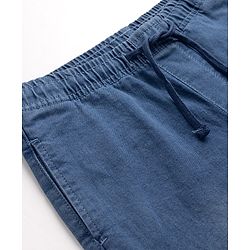 Pine Kids Cotton Elastane Denim Full Length Jeans with Cargo Pockets in Blue