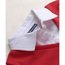 Pine Kids Cotton Knit Top with Half Sleeves in Red for 4-5 Years