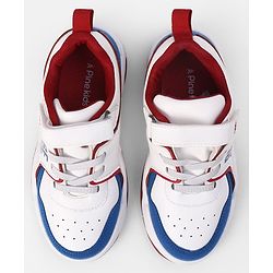 Pine Kids Velcro Closure Casual Shoes With Be Cool Text Print - White