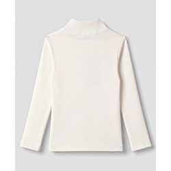 Pine Kids Cotton Lycra Knit Full Sleeves Solid Top - White